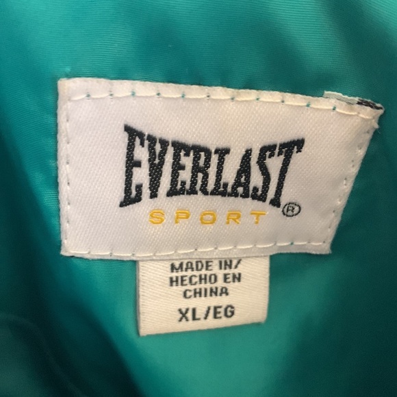 Everlast Sport Women's Jacket Hooded Windbreaker Rain Coat Pockets Green X Large - Picture 7 of 7